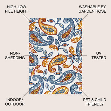 Julien Paisley High-low Indoor/outdoor Area Rug